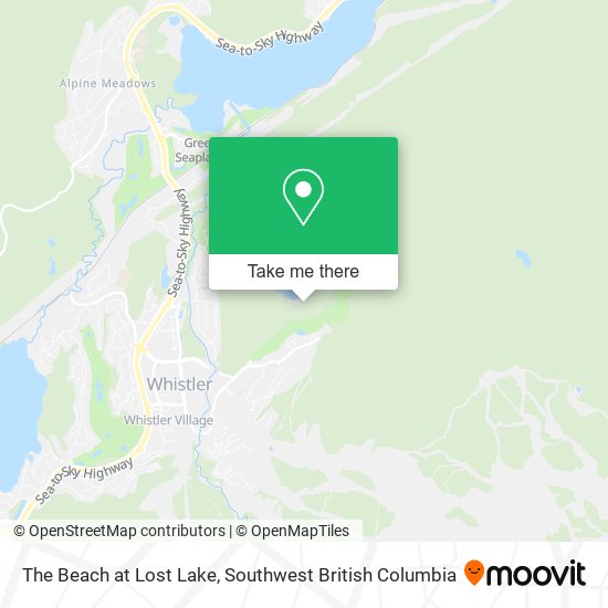 The Beach at Lost Lake map