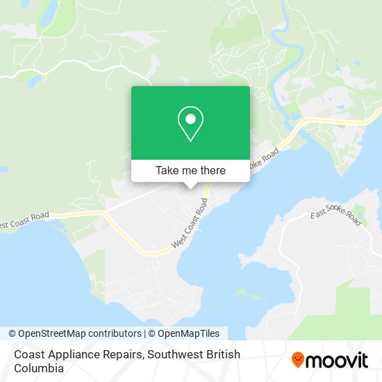 Coast Appliance Repairs map