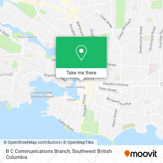 B C Communications Branch map