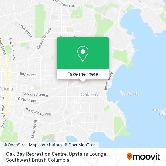 Oak Bay Recreation Centre, Upstairs Lounge map