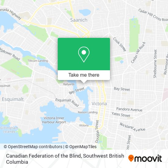 Canadian Federation of the Blind map