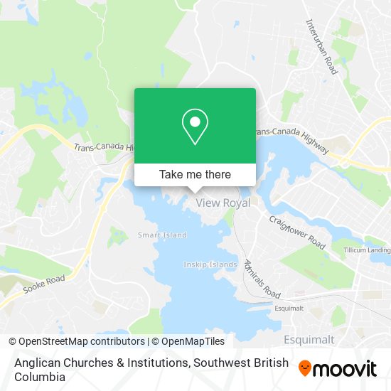 Anglican Churches & Institutions map