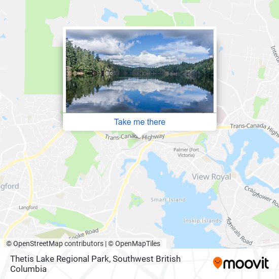 Thetis Lake Regional Park map