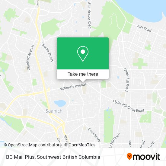 BC Mail Plus map