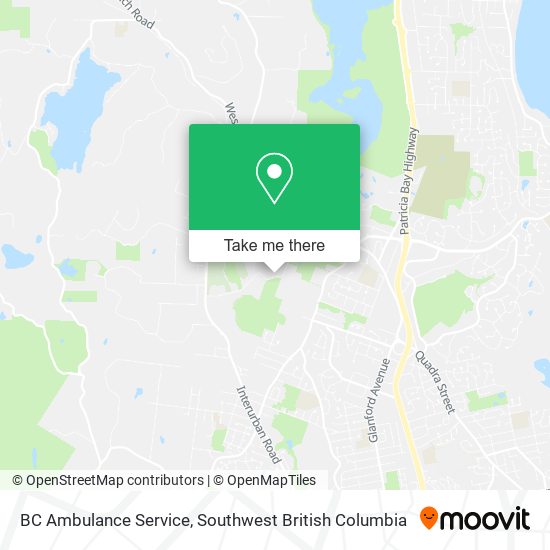 BC Ambulance Service map
