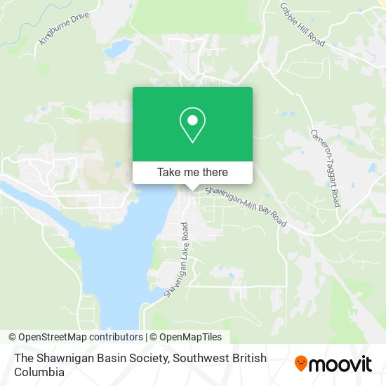 The Shawnigan Basin Society map