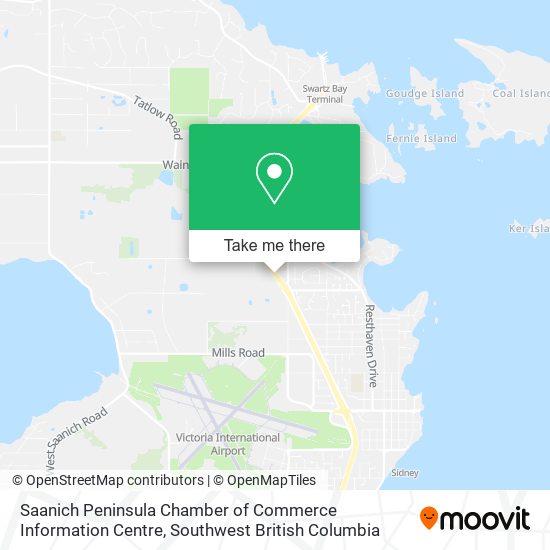 Saanich Peninsula Chamber of Commerce Information Centre map