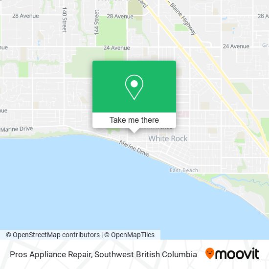 Pros Appliance Repair map