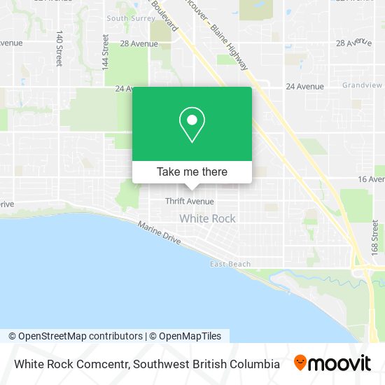 White Rock Comcentr map