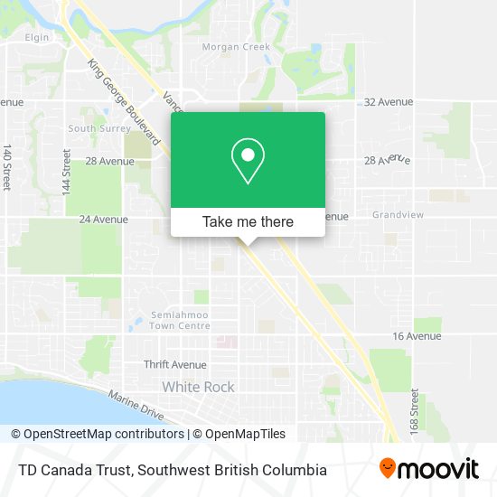TD Canada Trust map