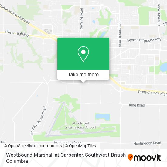 Westbound Marshall at Carpenter map