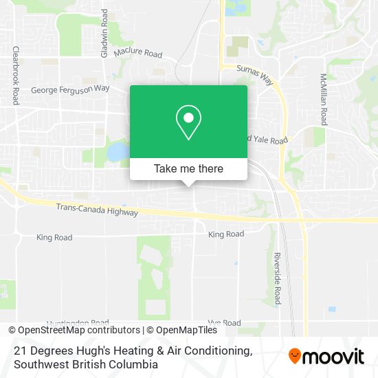 21 Degrees Hugh's Heating & Air Conditioning map