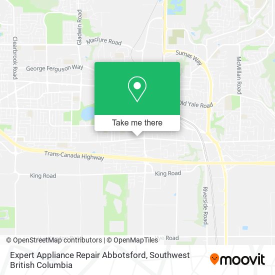 Expert Appliance Repair Abbotsford map