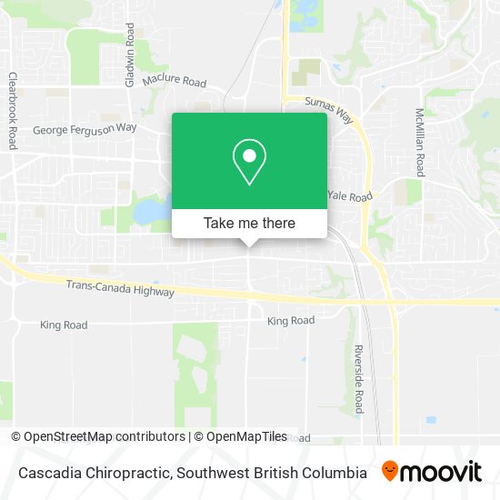 Cascadia Chiropractic map
