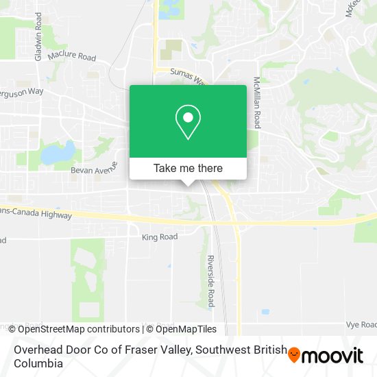 Overhead Door Co of Fraser Valley map