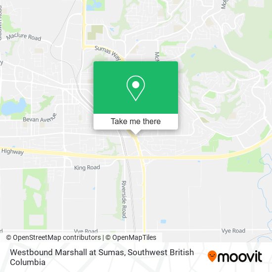 Westbound Marshall at Sumas map