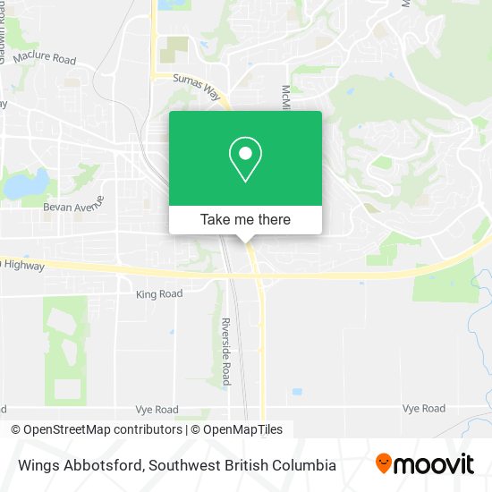 Wings Abbotsford map