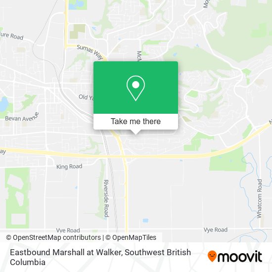 Eastbound Marshall at Walker map