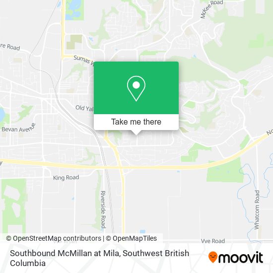 Southbound McMillan at Mila map