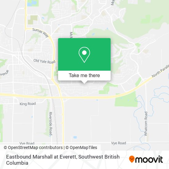 Eastbound Marshall at Everett map