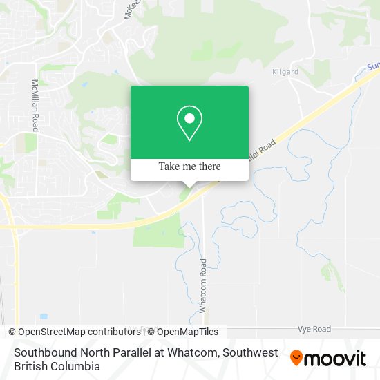 Southbound North Parallel at Whatcom map