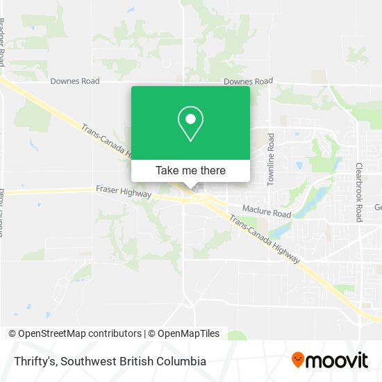 Thrifty's map