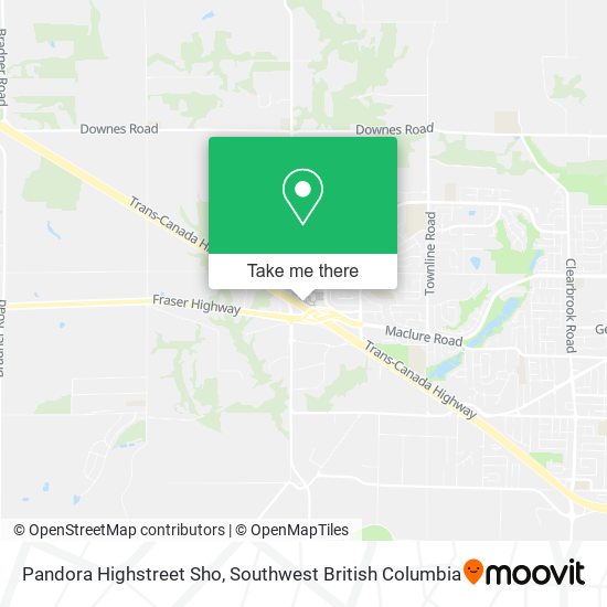 Pandora Highstreet Sho map