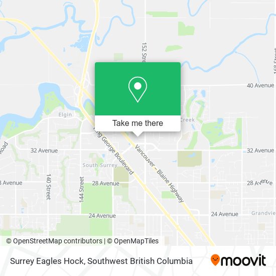 Surrey Eagles Hock map