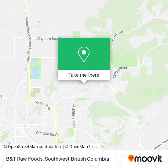B&T Raw Foods map