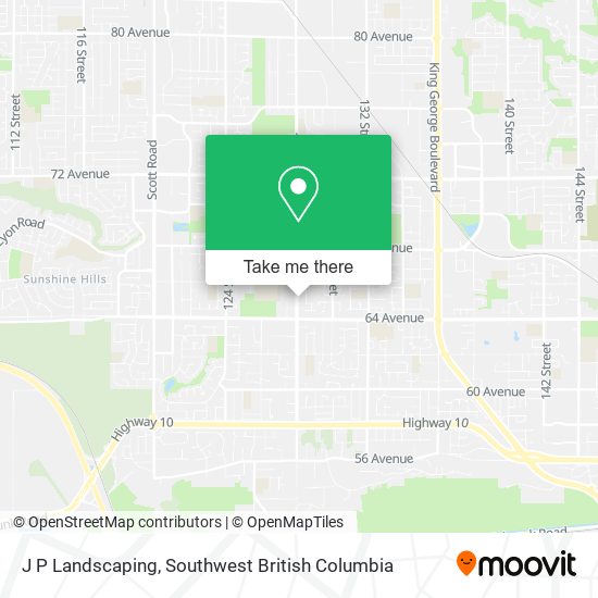 J P Landscaping map