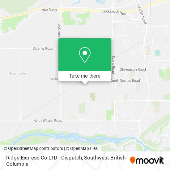Ridge Express Co LTD - Dispatch map