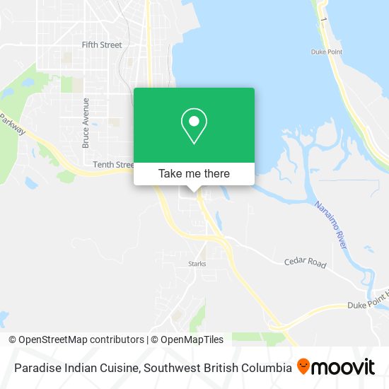 Paradise Indian Cuisine map