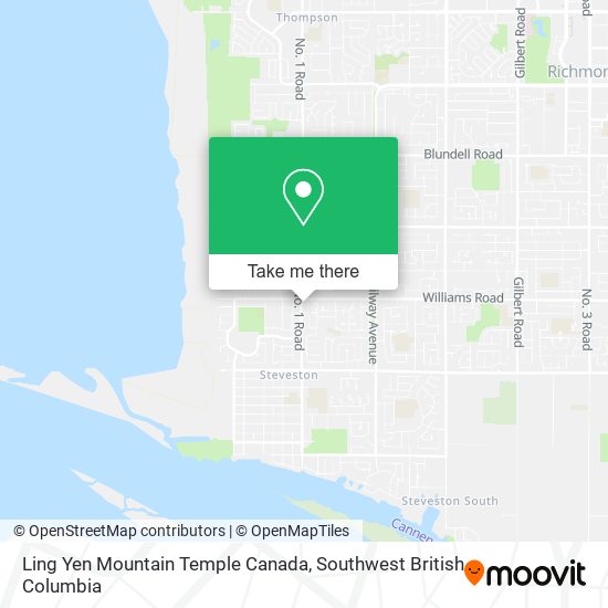 Ling Yen Mountain Temple Canada map