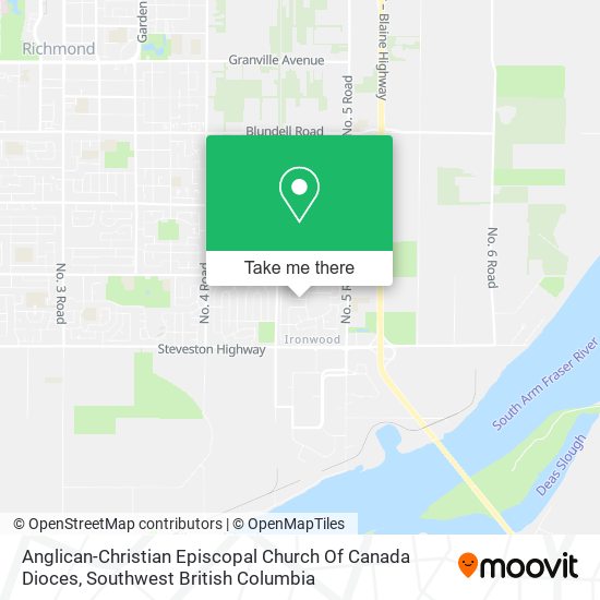 Anglican-Christian Episcopal Church Of Canada Dioces map