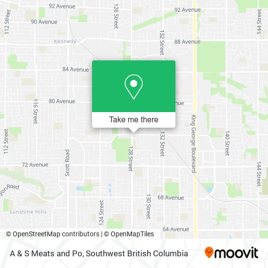 A & S Meats and Po map