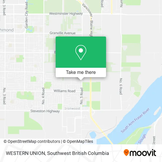 WESTERN UNION map