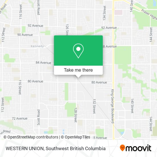 WESTERN UNION map