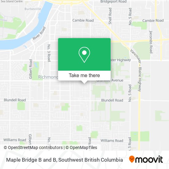Maple Bridge B and B map