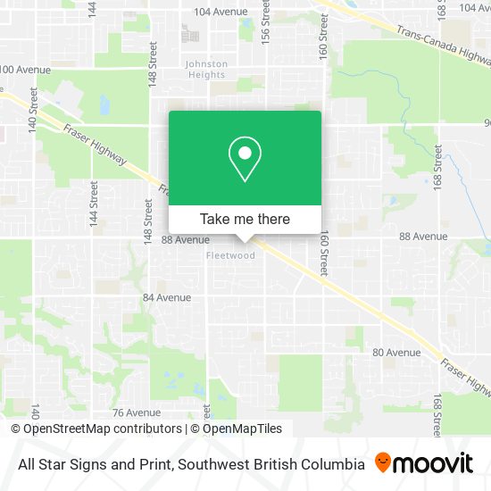 All Star Signs and Print map