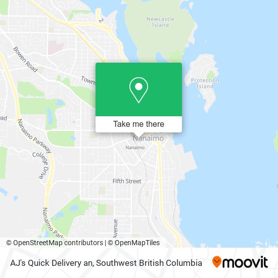AJ's Quick Delivery an map