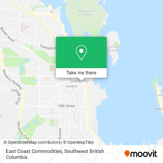 East Coast Commodities map