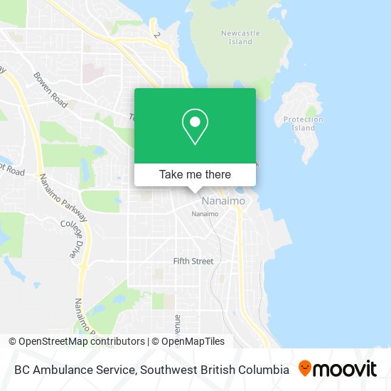 BC Ambulance Service map