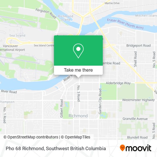 Pho 68 Richmond map