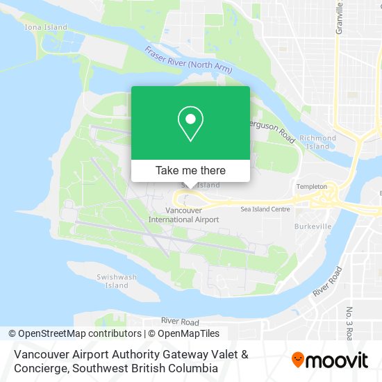 Vancouver Airport Authority Gateway Valet & Concierge map