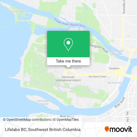 Lifelabs BC map