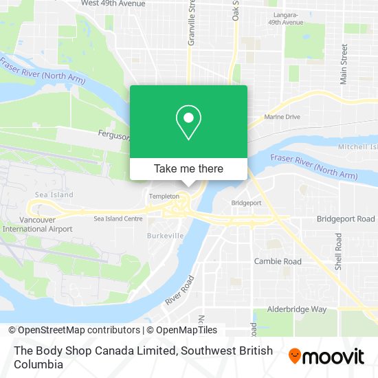 The Body Shop Canada Limited map