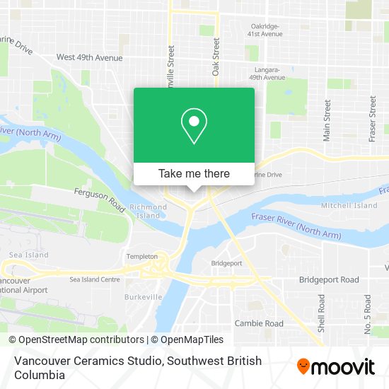 Vancouver Ceramics Studio map