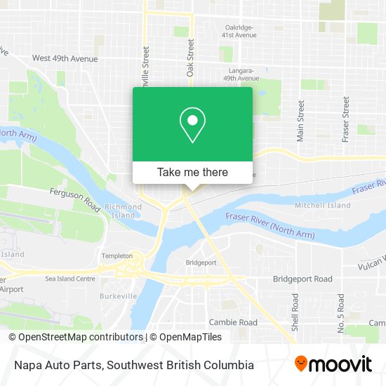 Napa Auto Parts map