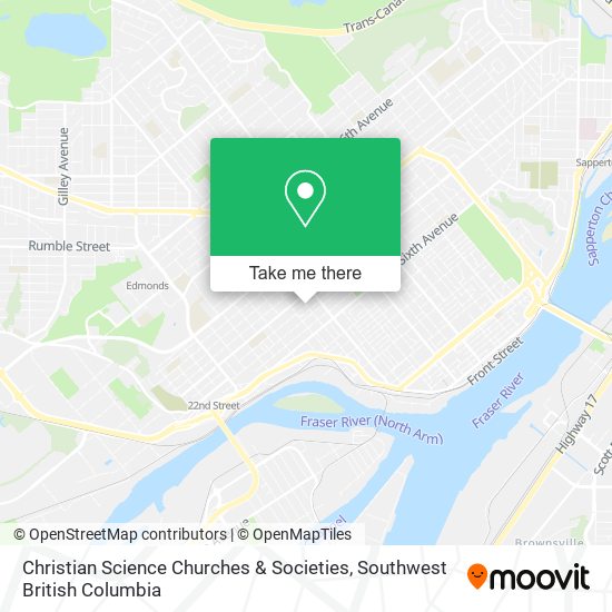 Christian Science Churches & Societies map