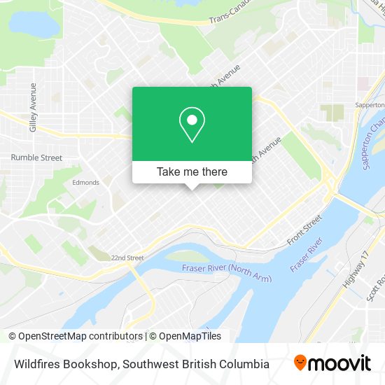 Wildfires Bookshop map